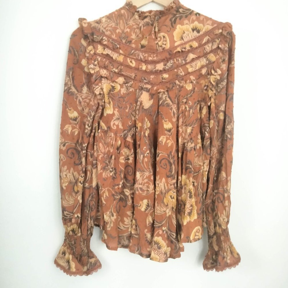 Spell & the Gypsy Aurora Blouse in Burnt Umber XS NWT - Picture 7 of 7